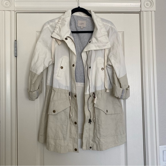 LOFT Jackets & Blazers - Colorblock Utility Trench Jacket